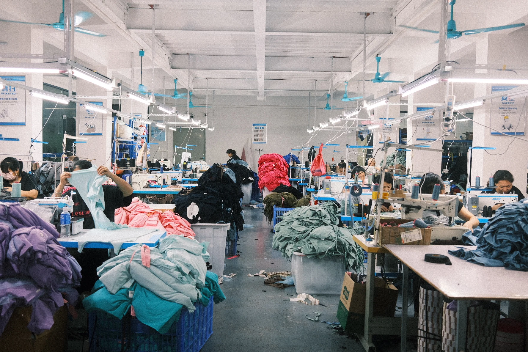 Blesstop production specialist at the cutting station