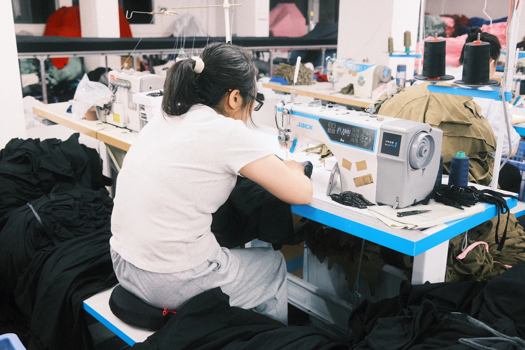 Blesstop sewing floor team at work